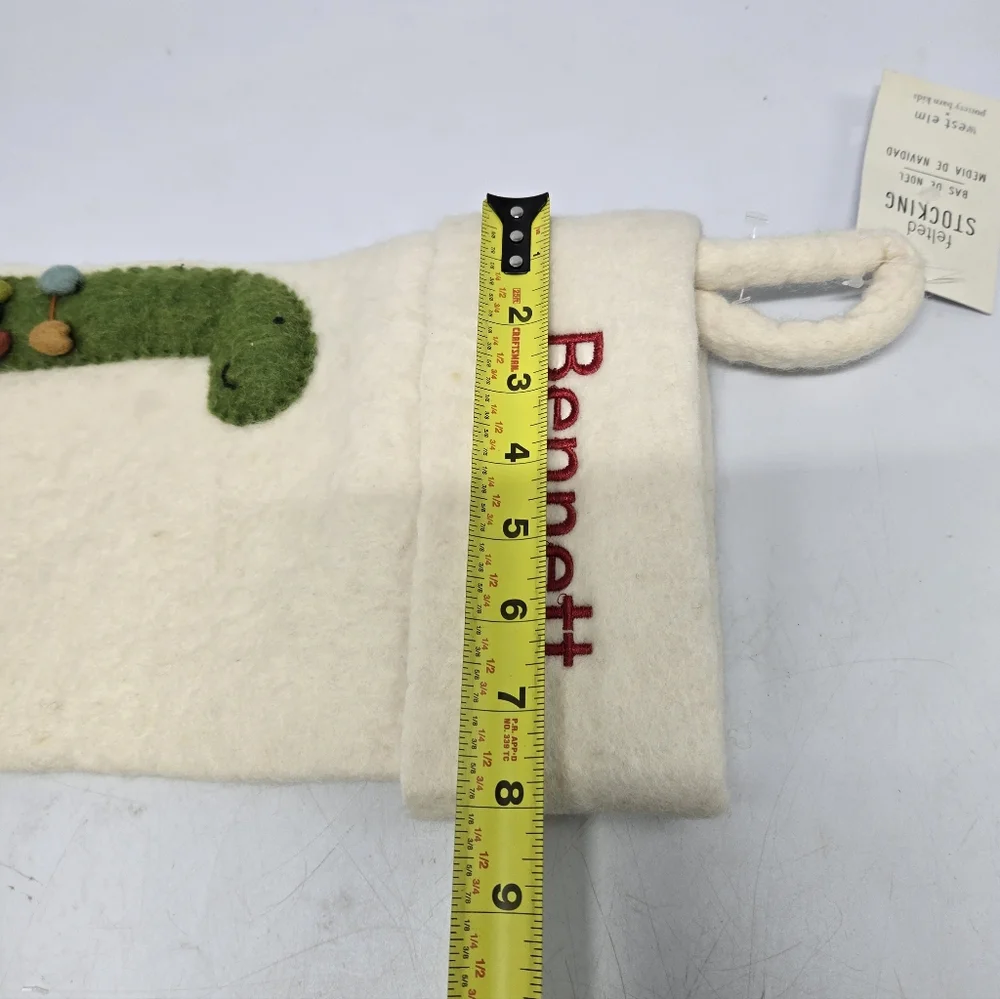 NEW BENNETT Pottery Barn West Elm Felted Holiday Stocking